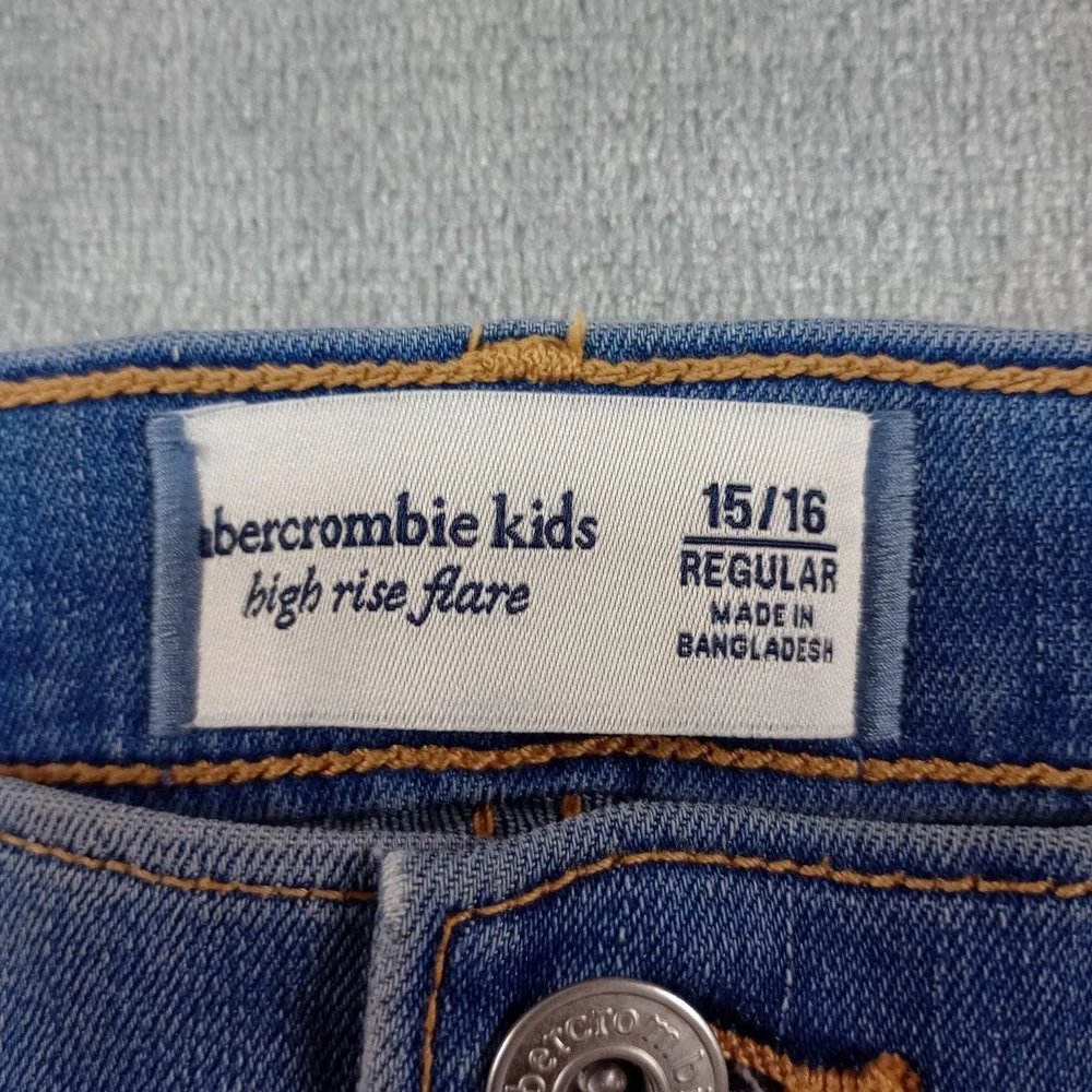 Abercrombie Kids High Rise Flare Girls Jeans 15 - 16 Casual Back to School Y2K‎